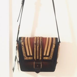 Burberry Framed Python Crossbody bag purse
